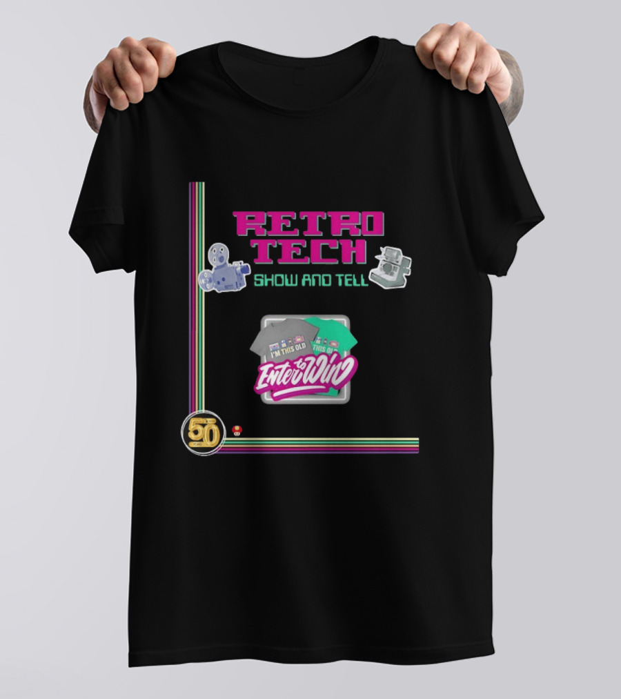 Retro Tech Enter To Win 50 Years I'm This Old T-Shirt