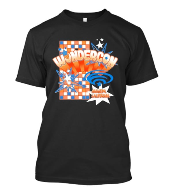 WonderCon Anaheim California 2026 Starburst Checkered T-Shirt