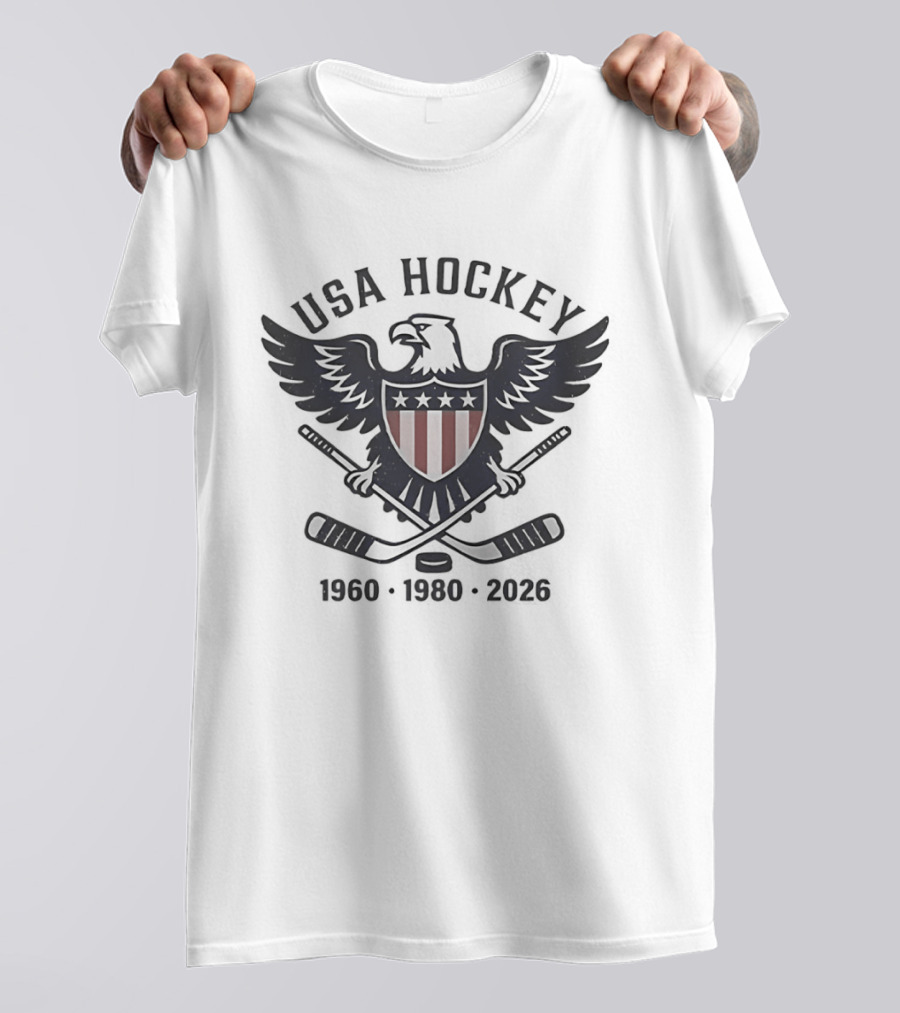 USA Hockey Eagle 1960 1980 2026 T-Shirt