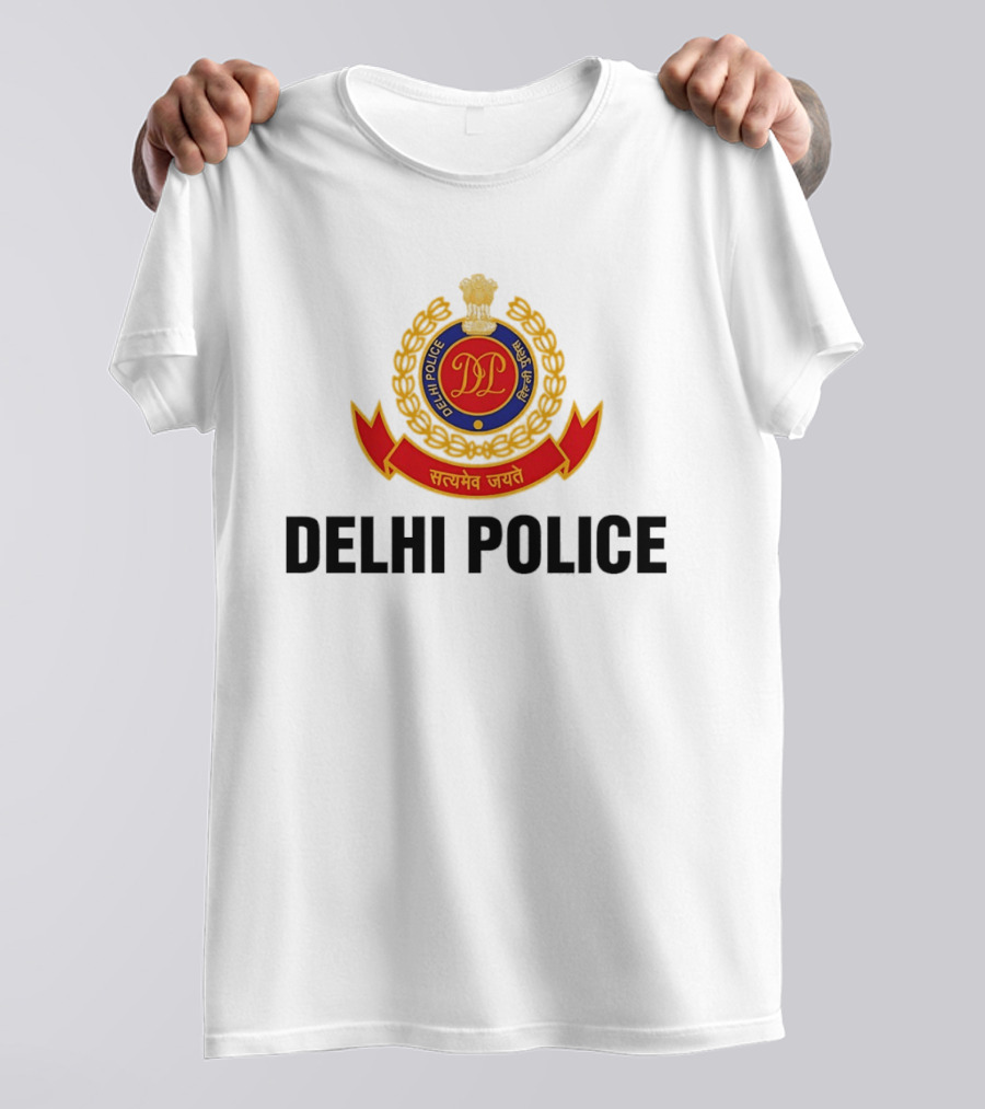DELHI POLICE Satyamev Jayate Seal T-Shirt
