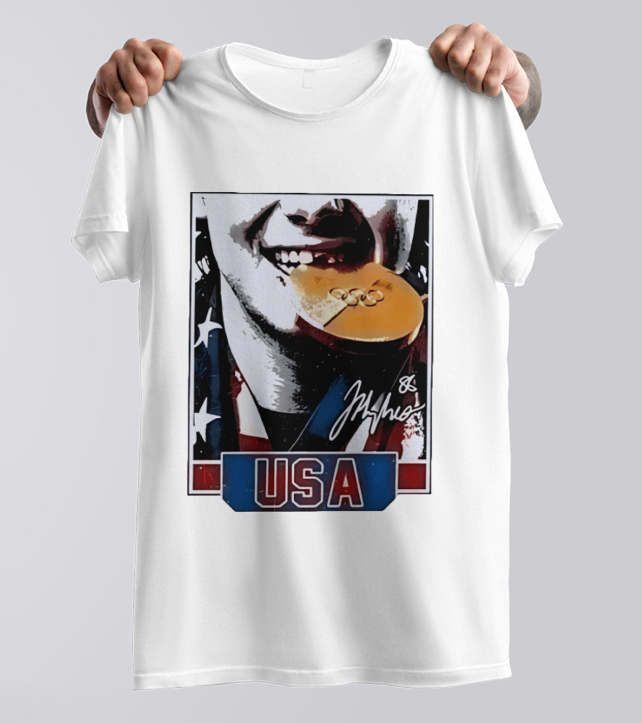 USA Gold Medal Hockey Jack Hughes Autograph 88 T-Shirt
