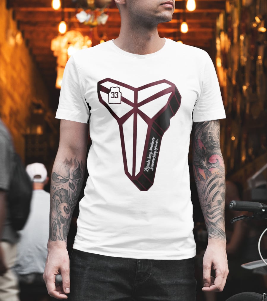 Kobe Bryant Friends Hang Sometimes Banners Hang Forever Number 33 T-Shirt