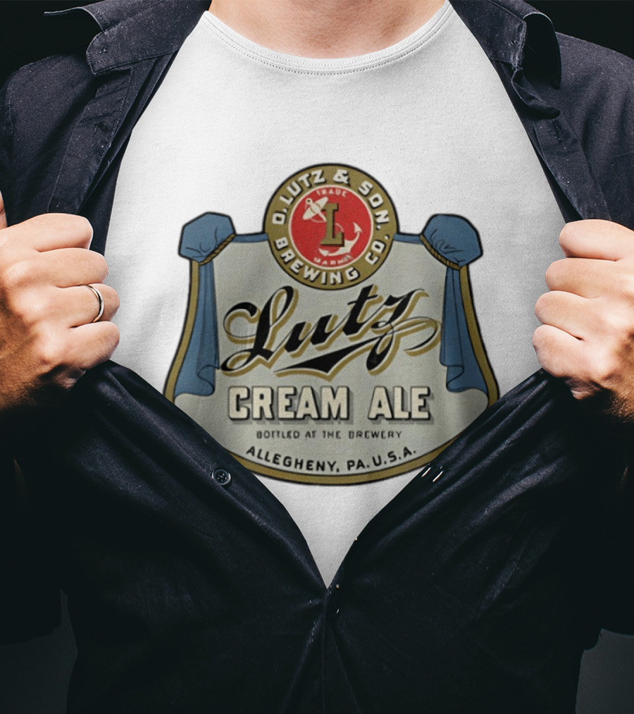 Lutz Cream Ale Bottled At The Brewery D Lutz & Son Brewing Co Allegheny PA USA T-Shirt