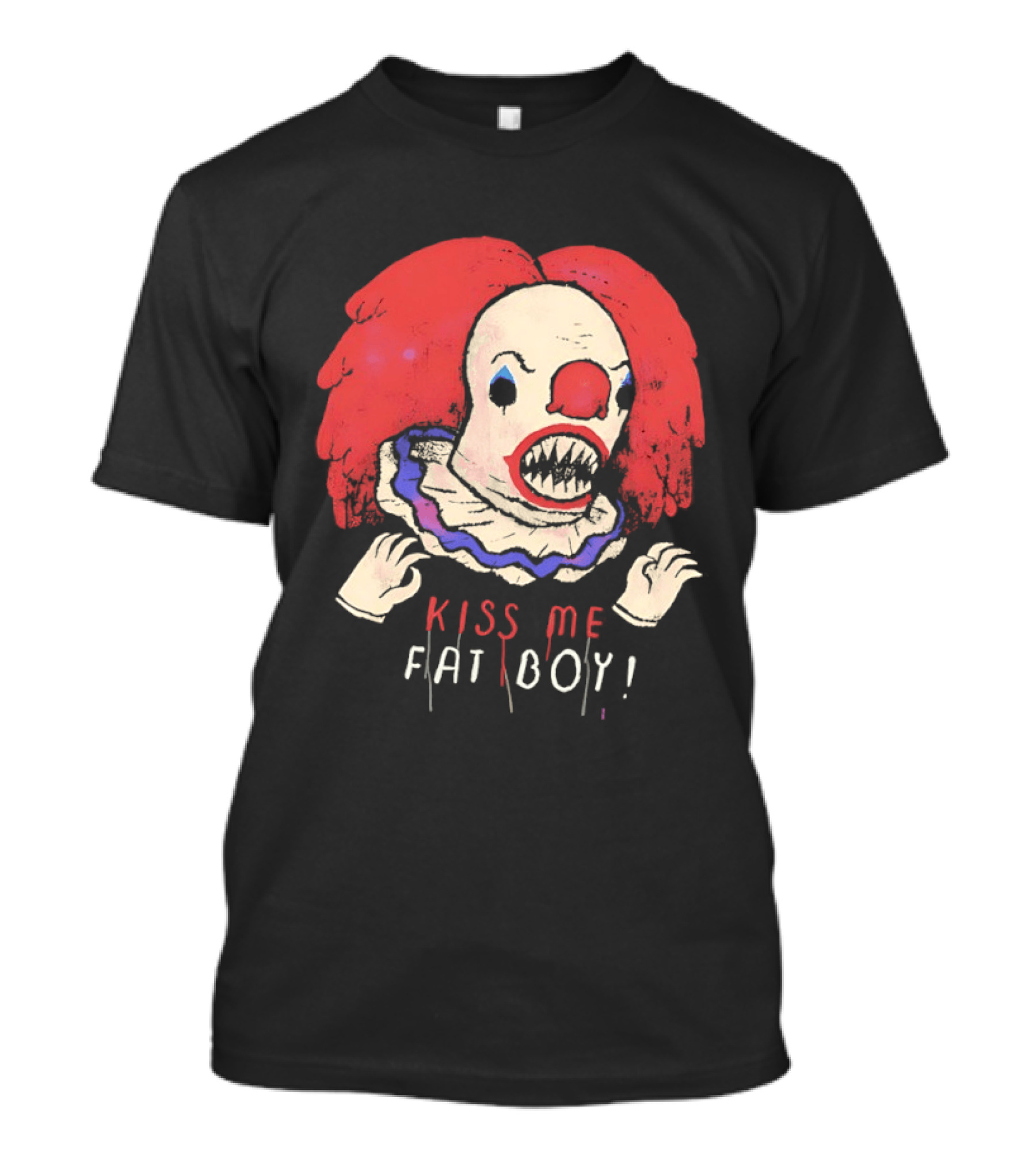 Clown Kiss Me Fat Boy Red Hair Creepy T-Shirt