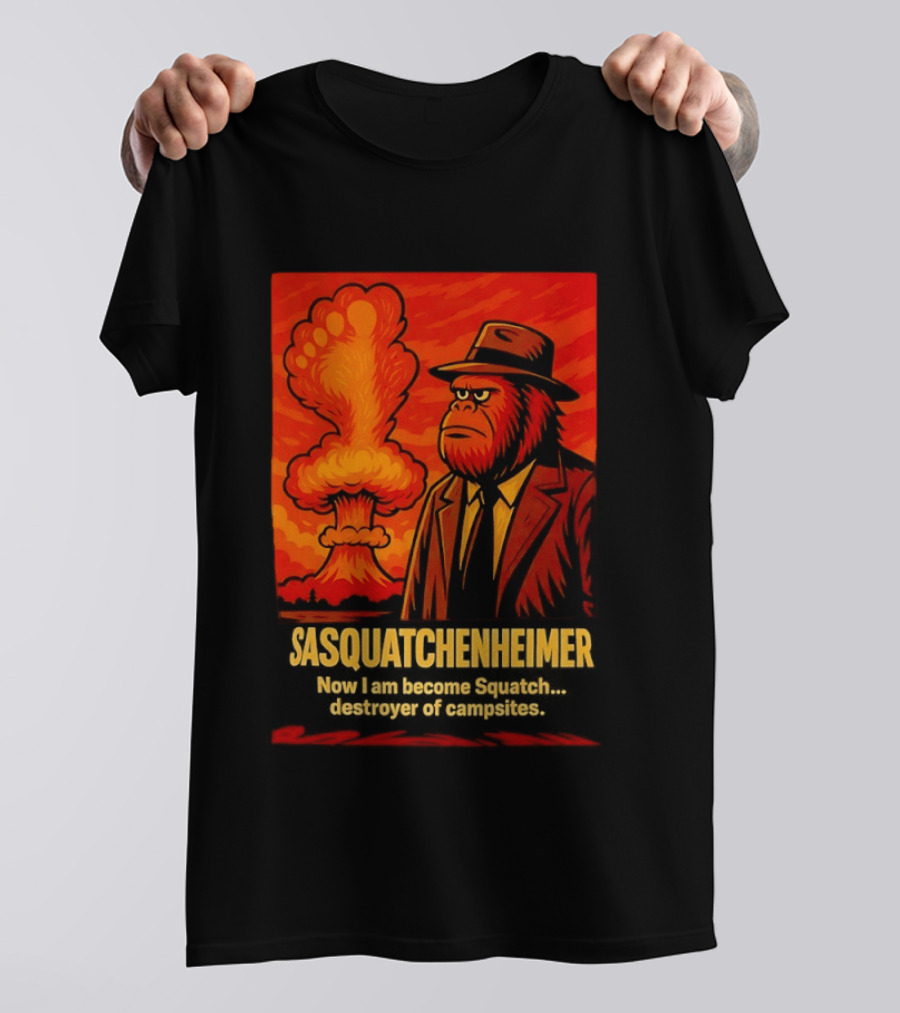 Sasquatchenheimer Now I Am Become Squatch Destroyer Of Campsites T-Shirt