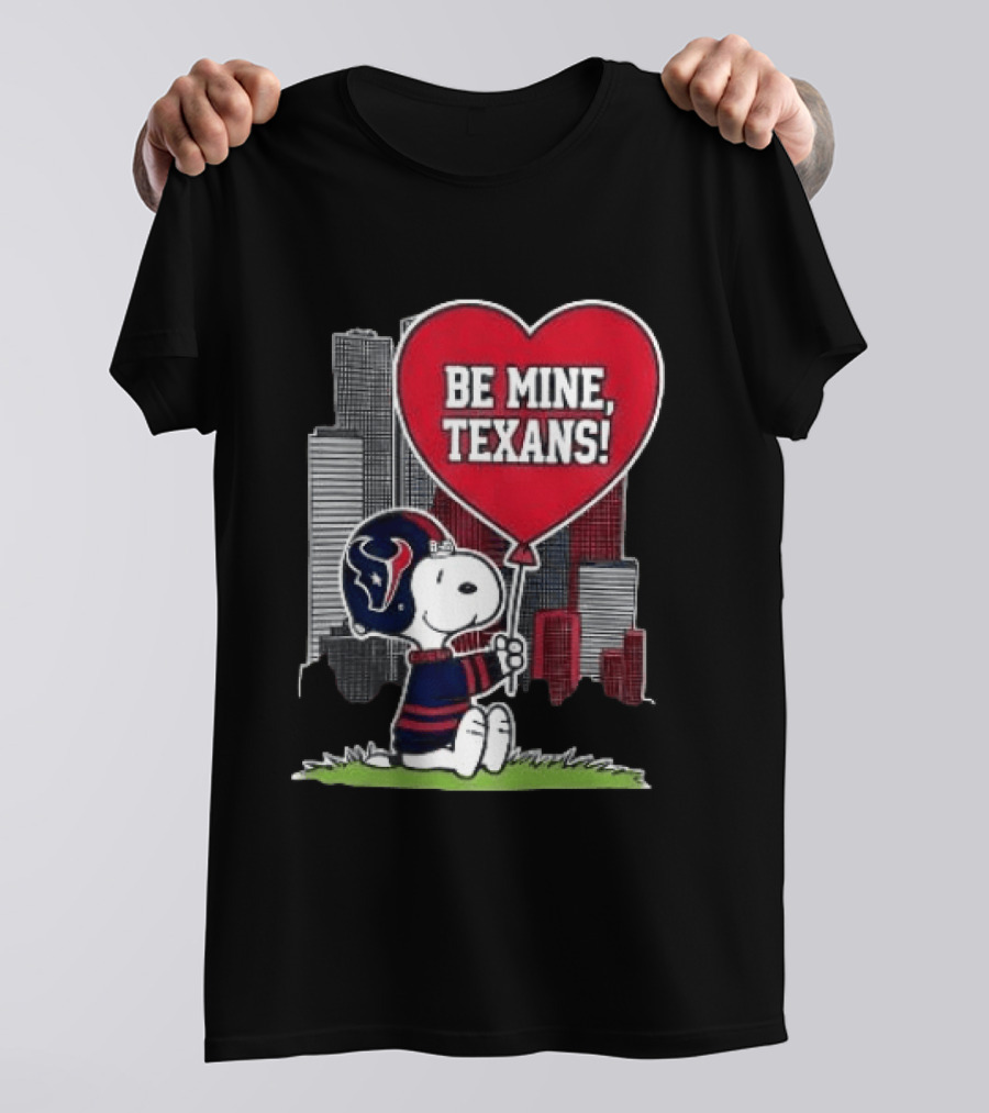 Houston Texans Snoopy Valentine Be Mine Texans 2026 T-Shirt