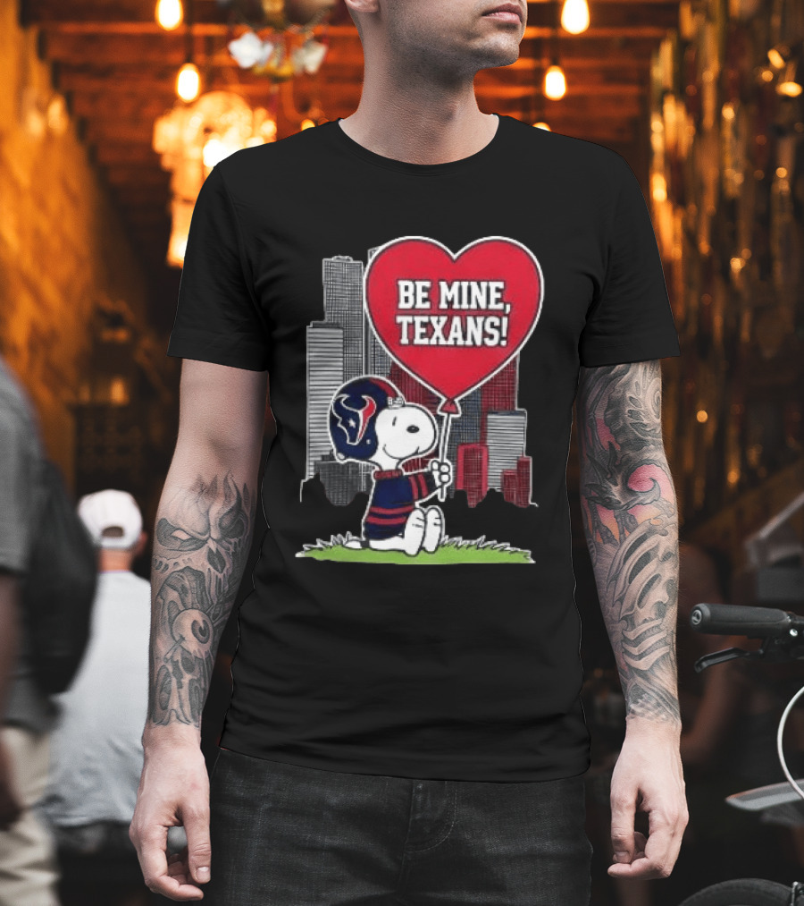 Houston Texans Snoopy Valentine Be Mine Texans 2026 T-Shirt