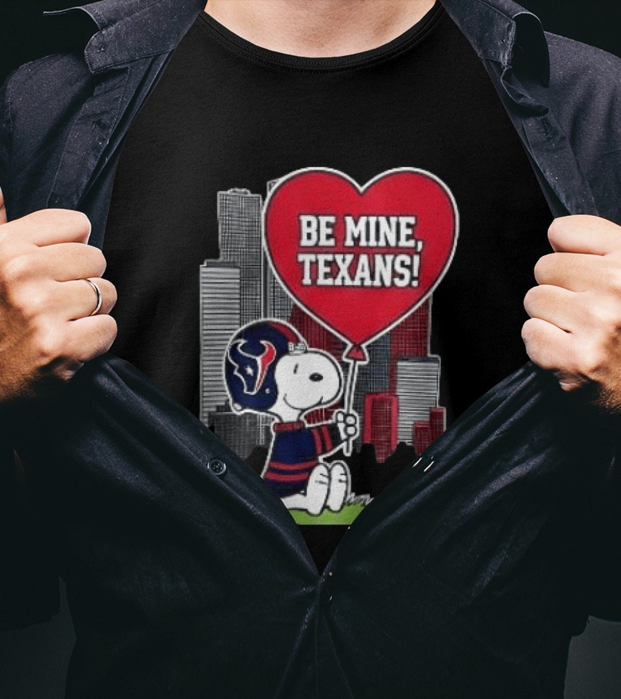 Houston Texans Snoopy Valentine Be Mine Texans 2026 T-Shirt