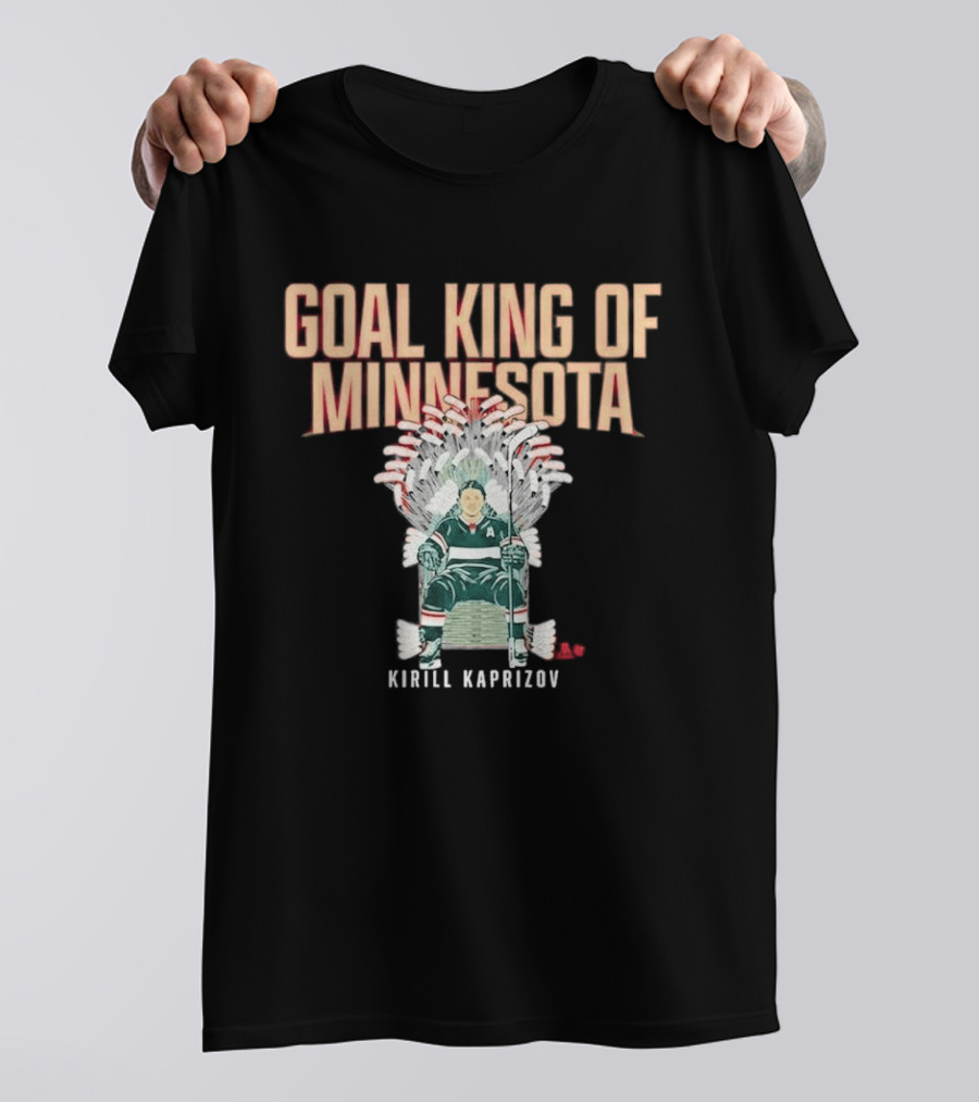 Kirill Kaprizov Goal King Of Minnesota Hockey Throne T-Shirt