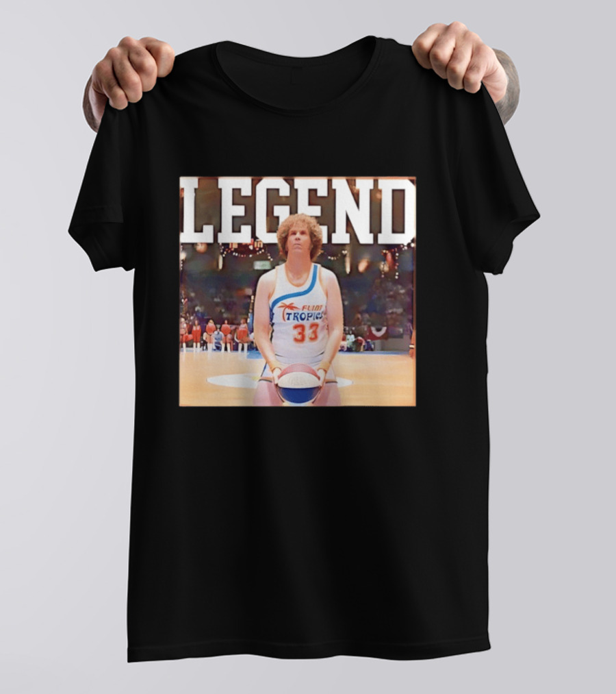 Legend Jackie Moon Flint Tropics 33 Basketball Semi Pro Movie T-Shirt