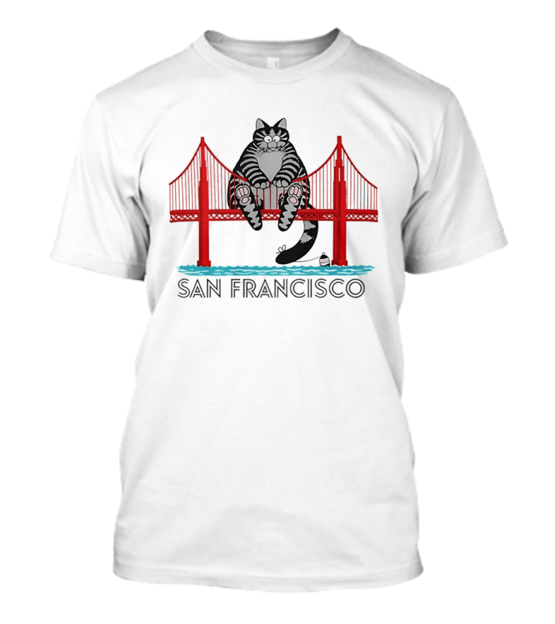 Kliban's Cat San Francisco Golden Gate Bridge T-Shirt