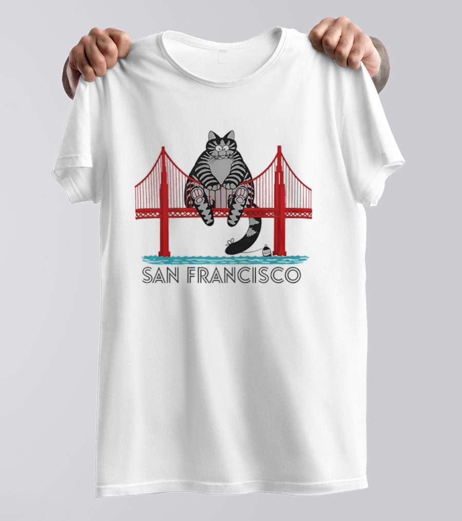 Kliban's Cat San Francisco Golden Gate Bridge T-Shirt