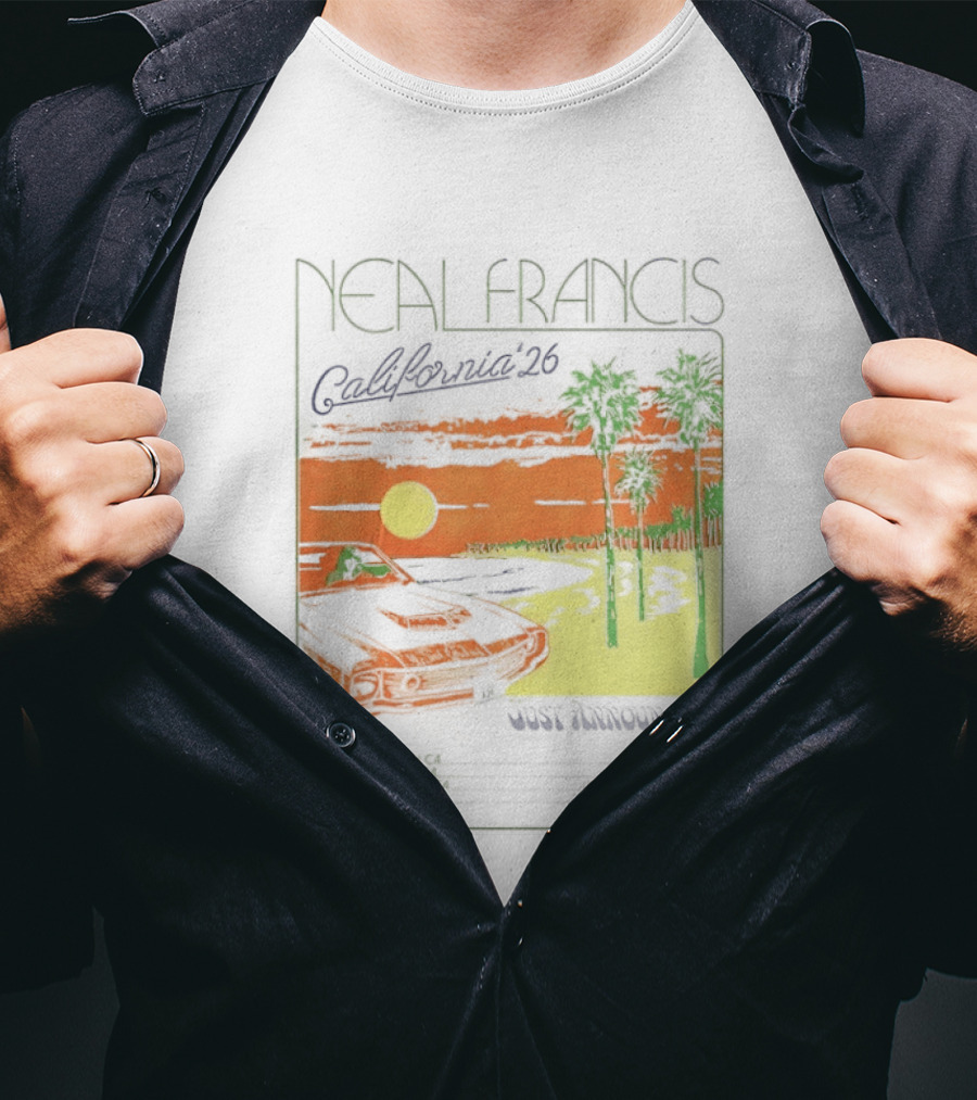 Neal Francis California Tour 2026 Sunset Palm Trees T-Shirt