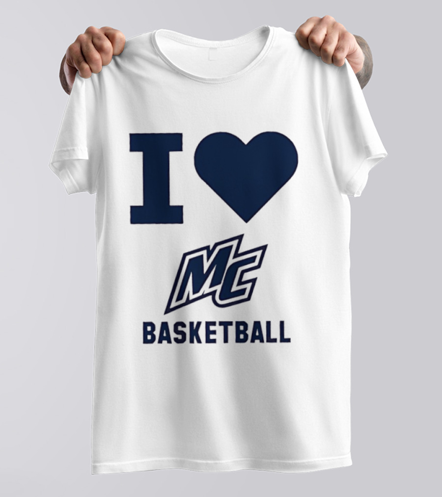 I Love MC Basketball Merrimack College T-Shirt