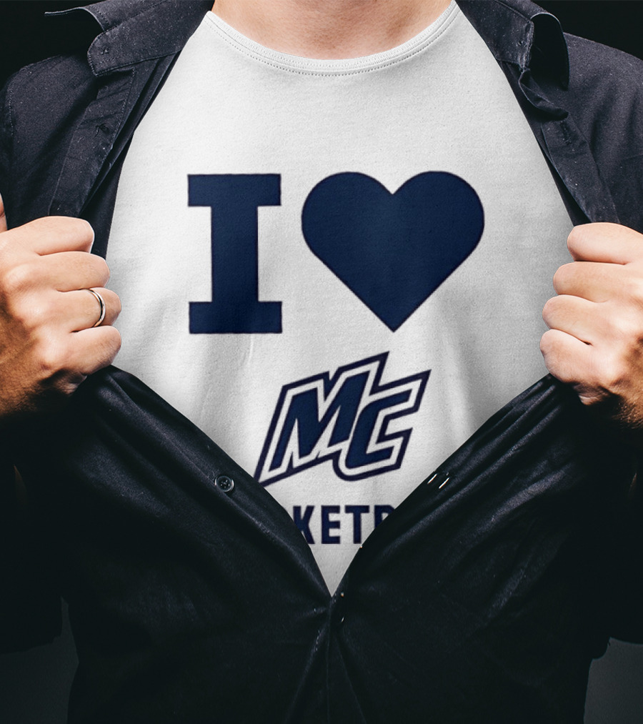 I Love MC Basketball Merrimack College T-Shirt