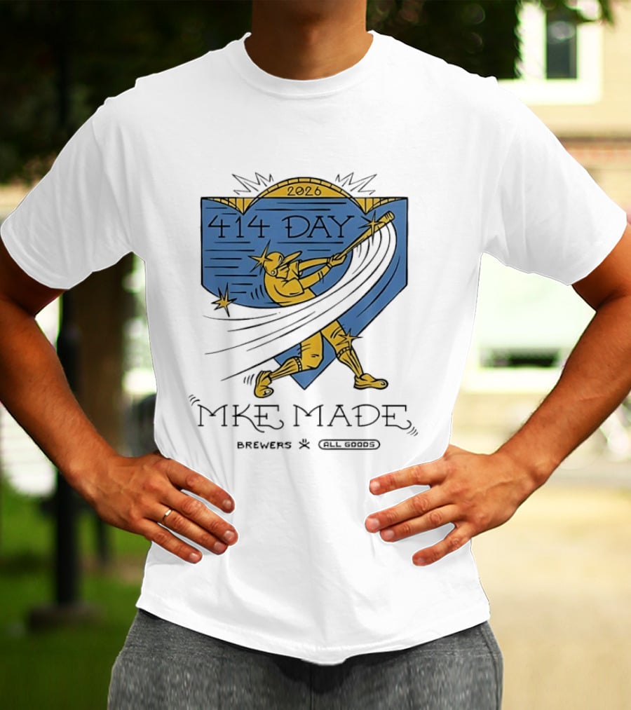 Brewers 414 Day 2026 MKE Made Baseball T-Shirt