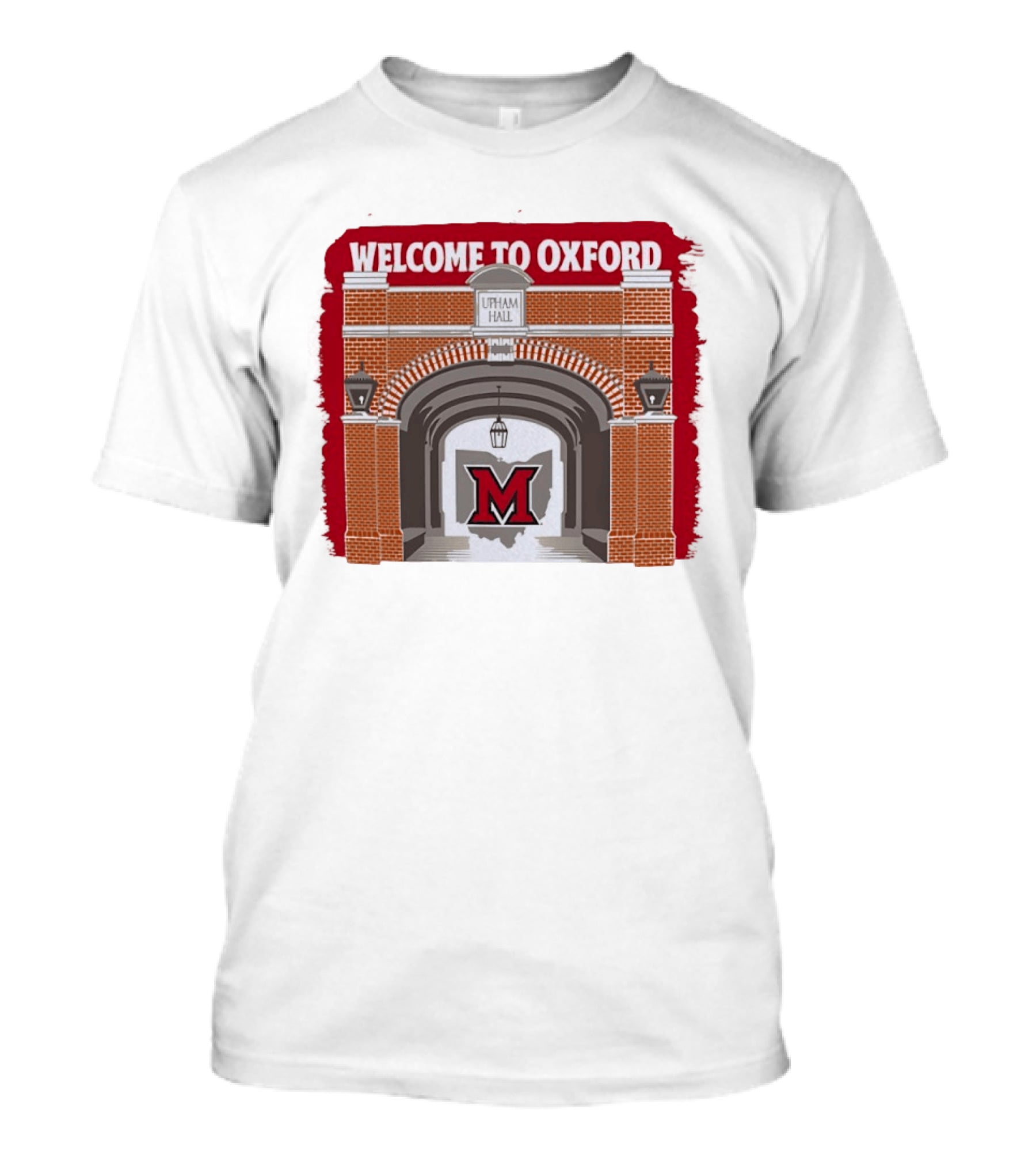 Miami RedHawks Upham Hall Welcome To Oxford T-Shirt