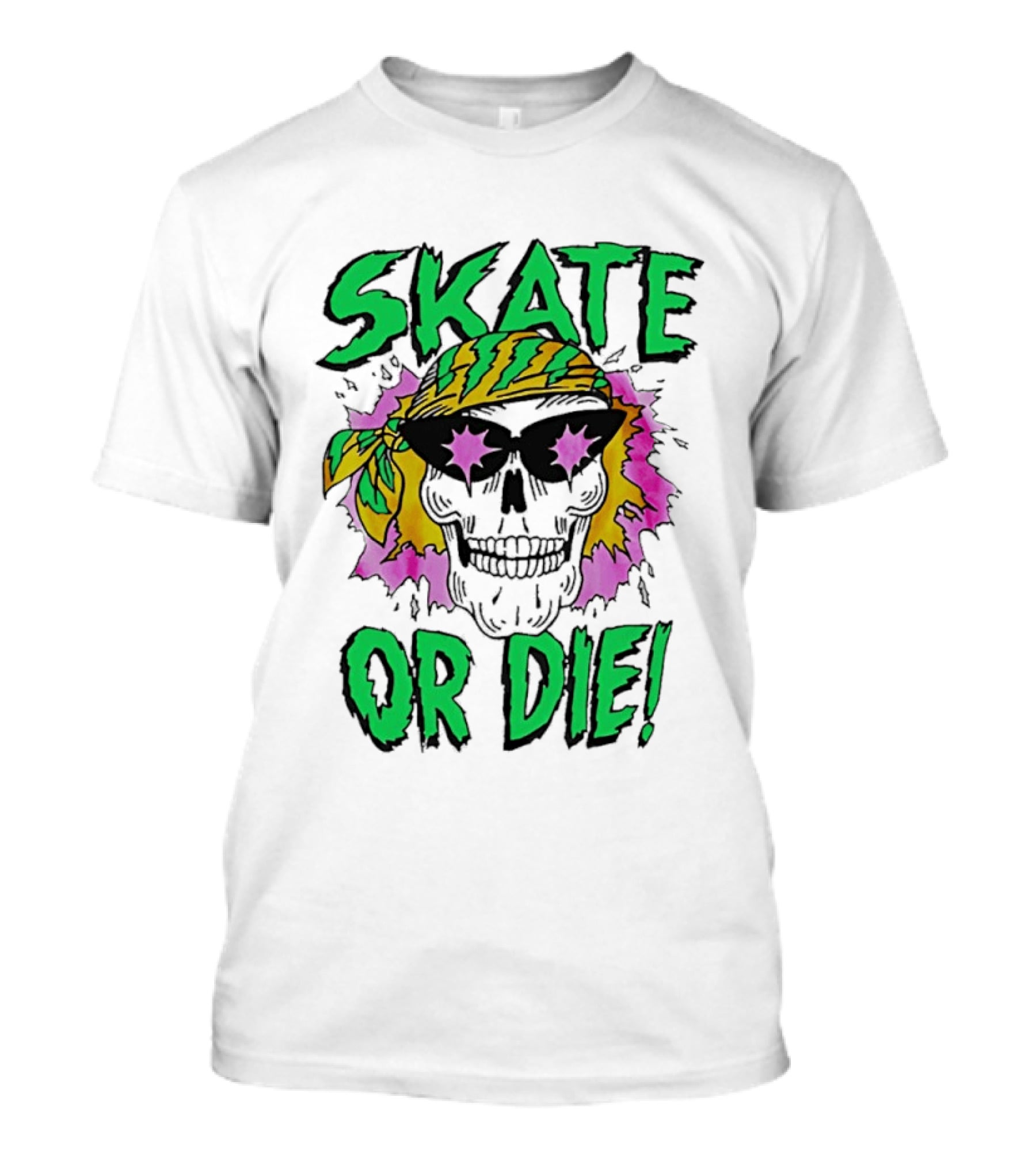 Stranger Things Season 4 Skate Or Die Skull Bandana Sunglasses T-Shirt