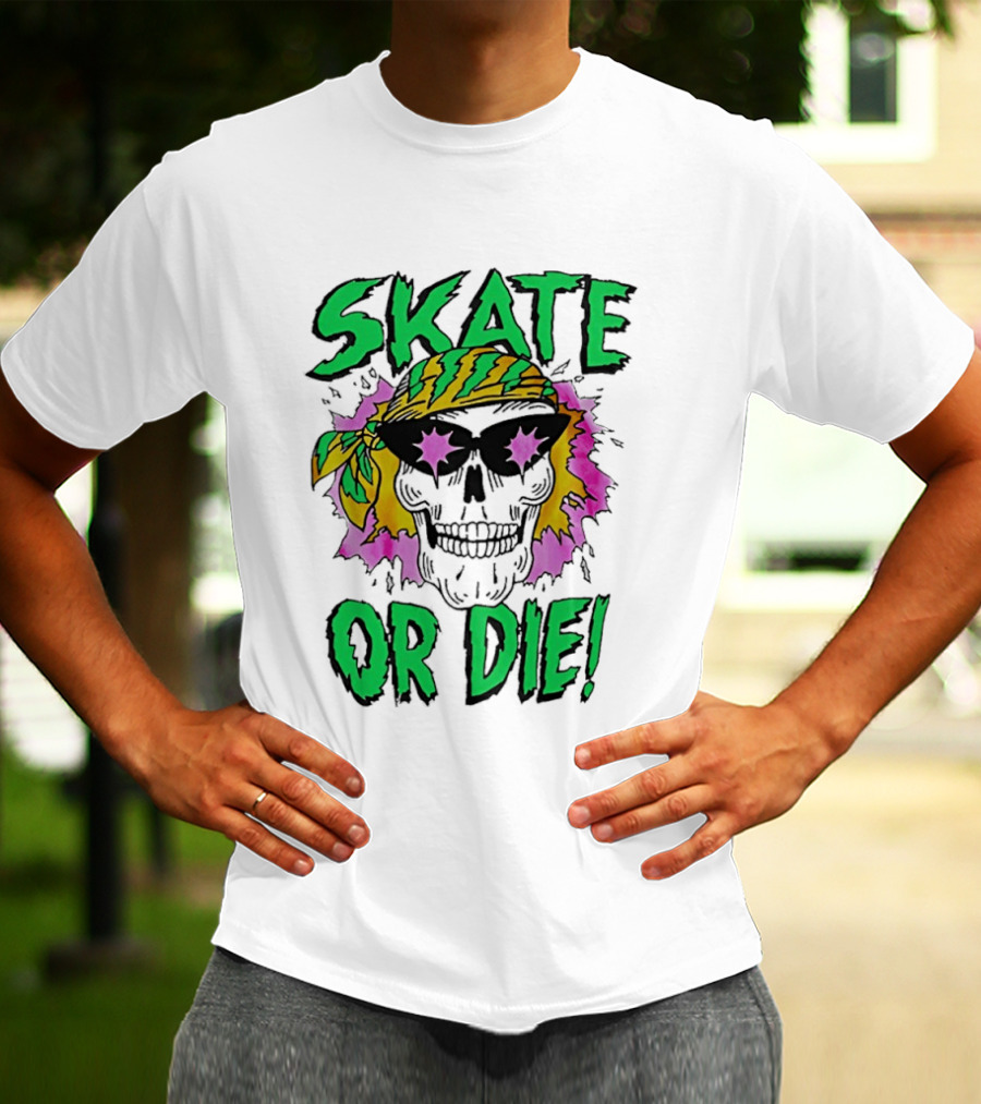 Stranger Things Season 4 Skate Or Die Skull Bandana Sunglasses T-Shirt