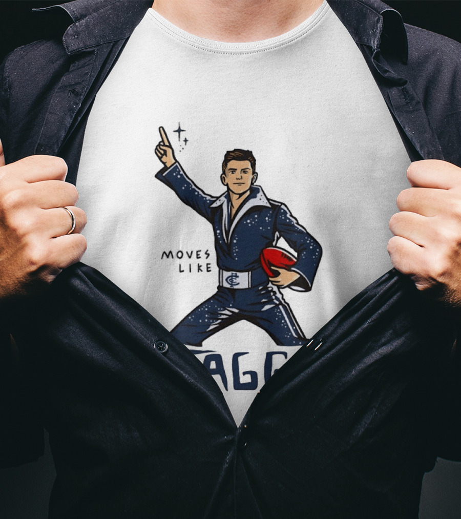 Jagga Moves Like Elvis Presley Carlton Football T-Shirt
