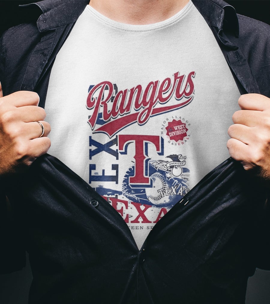 Texas Rangers EST 1972 Vintage Logo And Text Baseball Team T-Shirt