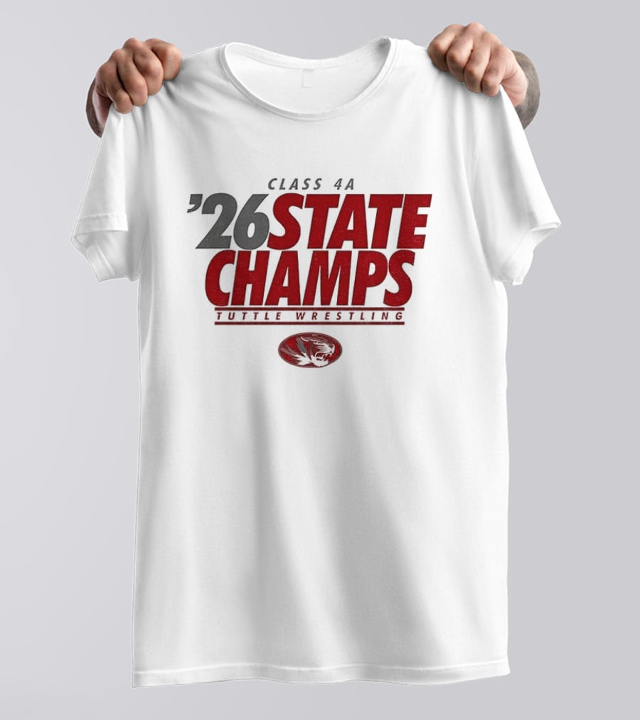 Tuttle Wrestling Class 4A State Champs 2026 T-Shirt