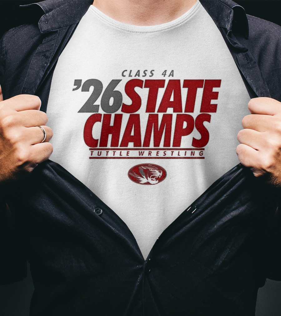 Tuttle Wrestling Class 4A State Champs 2026 T-Shirt