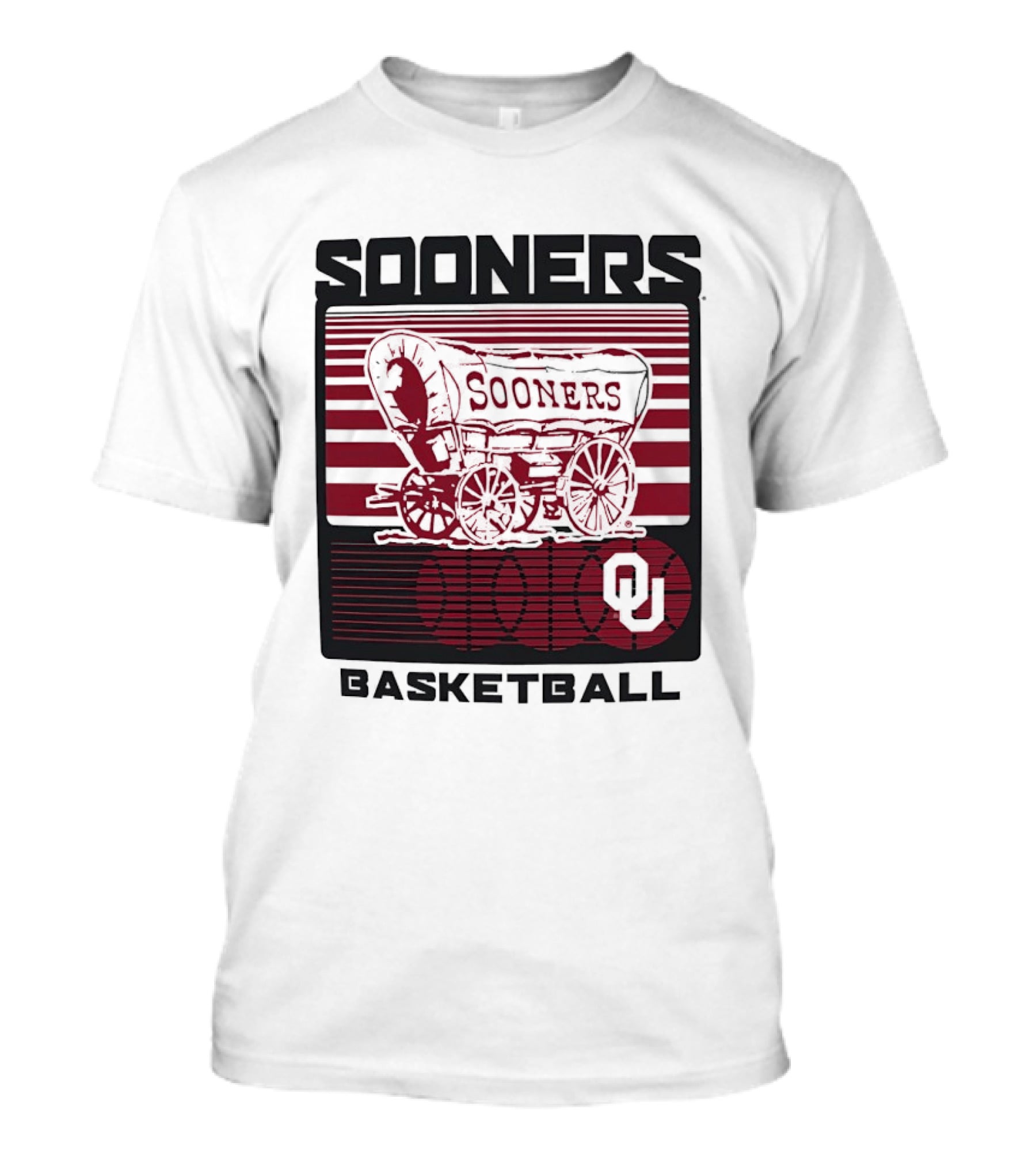 Sooners Basketball 1800s Wagon OU Staredown T-Shirt
