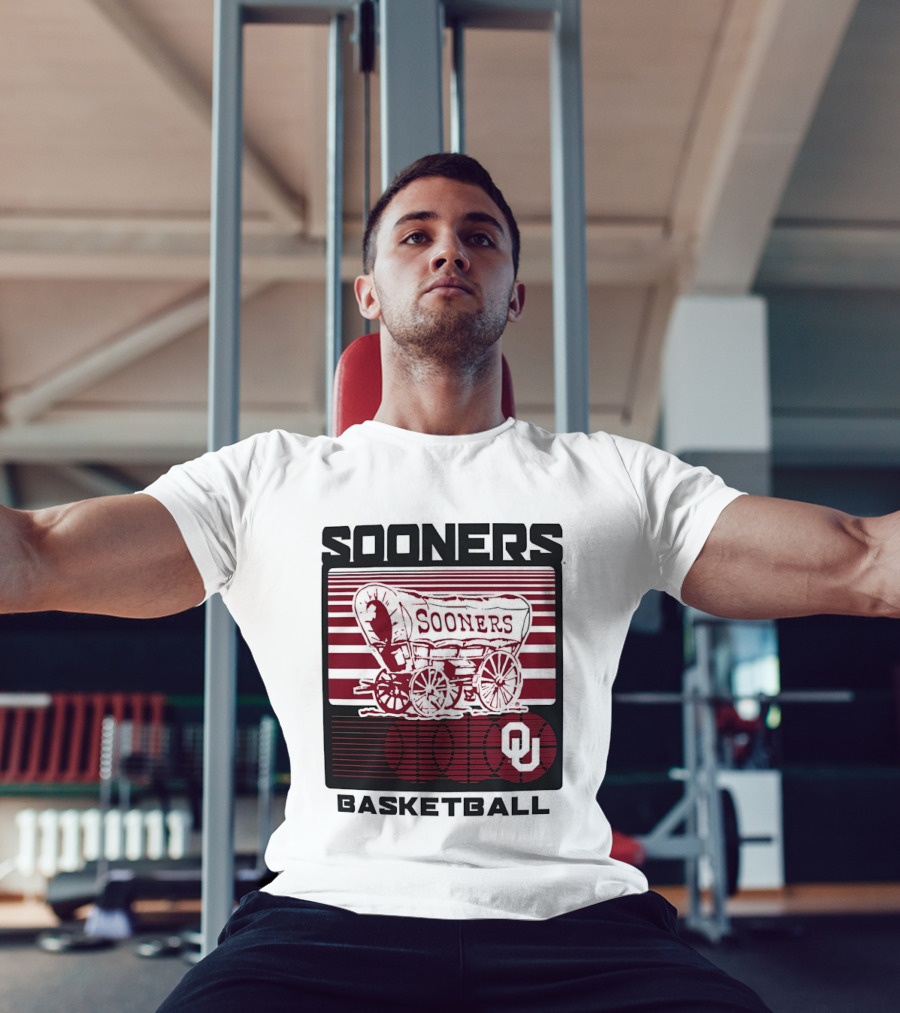 Sooners Basketball 1800s Wagon OU Staredown T-Shirt