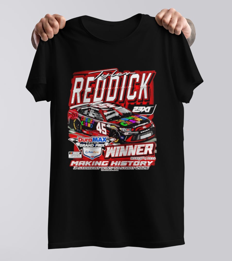 Tyler Reddick 45 DuraMAX Grand Prix Winner Making History NASCAR Cup Series 2026 T-Shirt