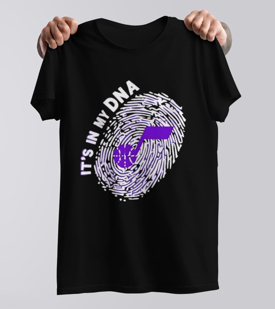 Utah Jazz It's In My DNA Fingerprint Basketball Fan T-Shirt