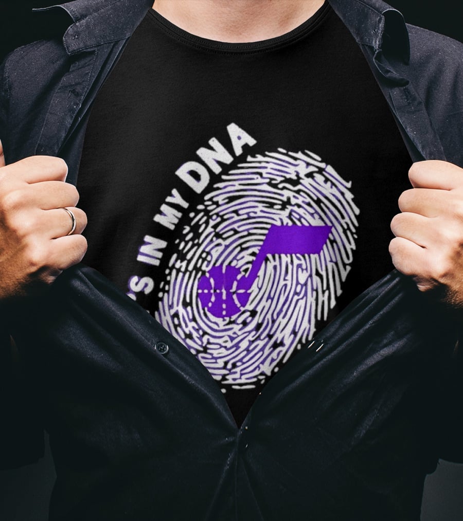 Utah Jazz It's In My DNA Fingerprint Basketball Fan T-Shirt