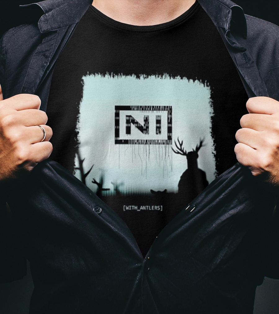 Nine Inch Nails NIN Deer Shadow With Antlers T-Shirt