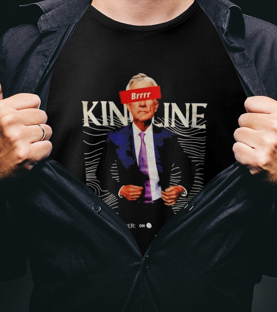 Jerome Powell Brrr King Line Money Printer Close Your Puts T-Shirt