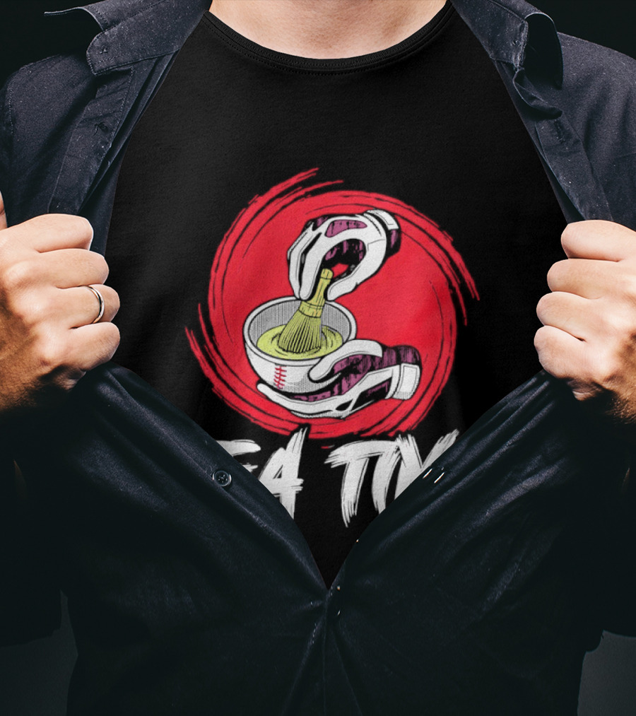 Tea Time Baseball Pouring Sports Fusion T-Shirt