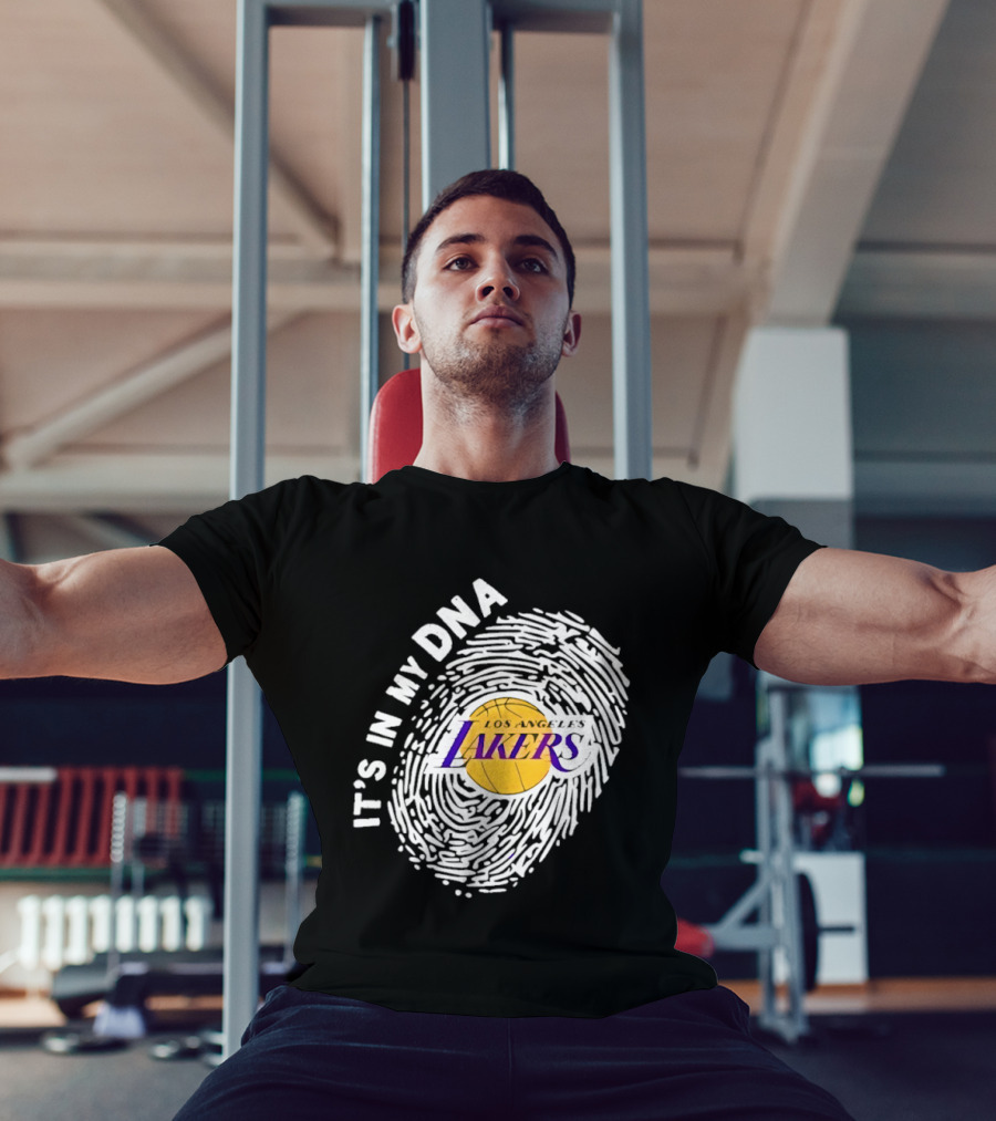 Los Angeles Lakers It's In My DNA Fingerprint T-Shirt