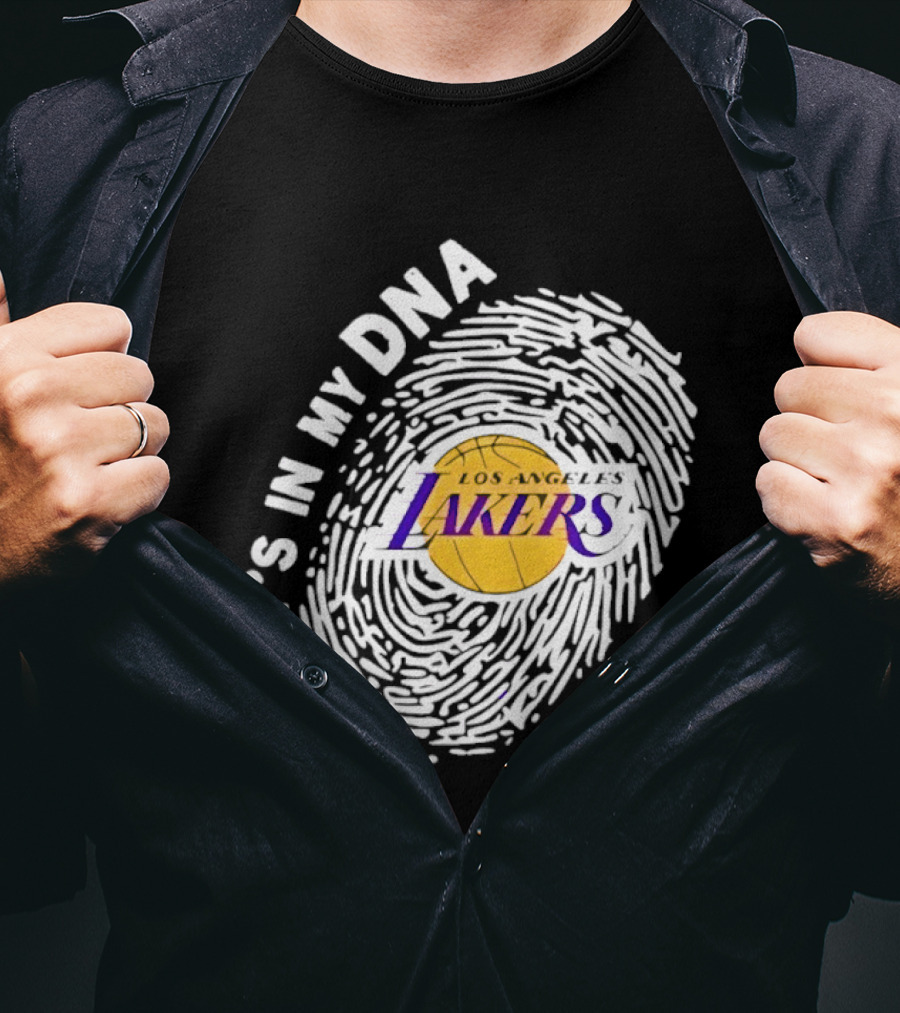 Los Angeles Lakers It's In My DNA Fingerprint T-Shirt