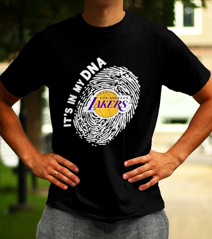 Los Angeles Lakers It's In My DNA Fingerprint T-Shirt