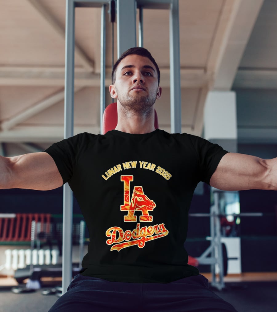 Lunar New Year 2026 LA Dodgers Horse Symbol Celebration T-Shirt