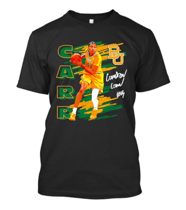 CARR Baylor Basketball Player BU Number 4 Collage T-Shirt