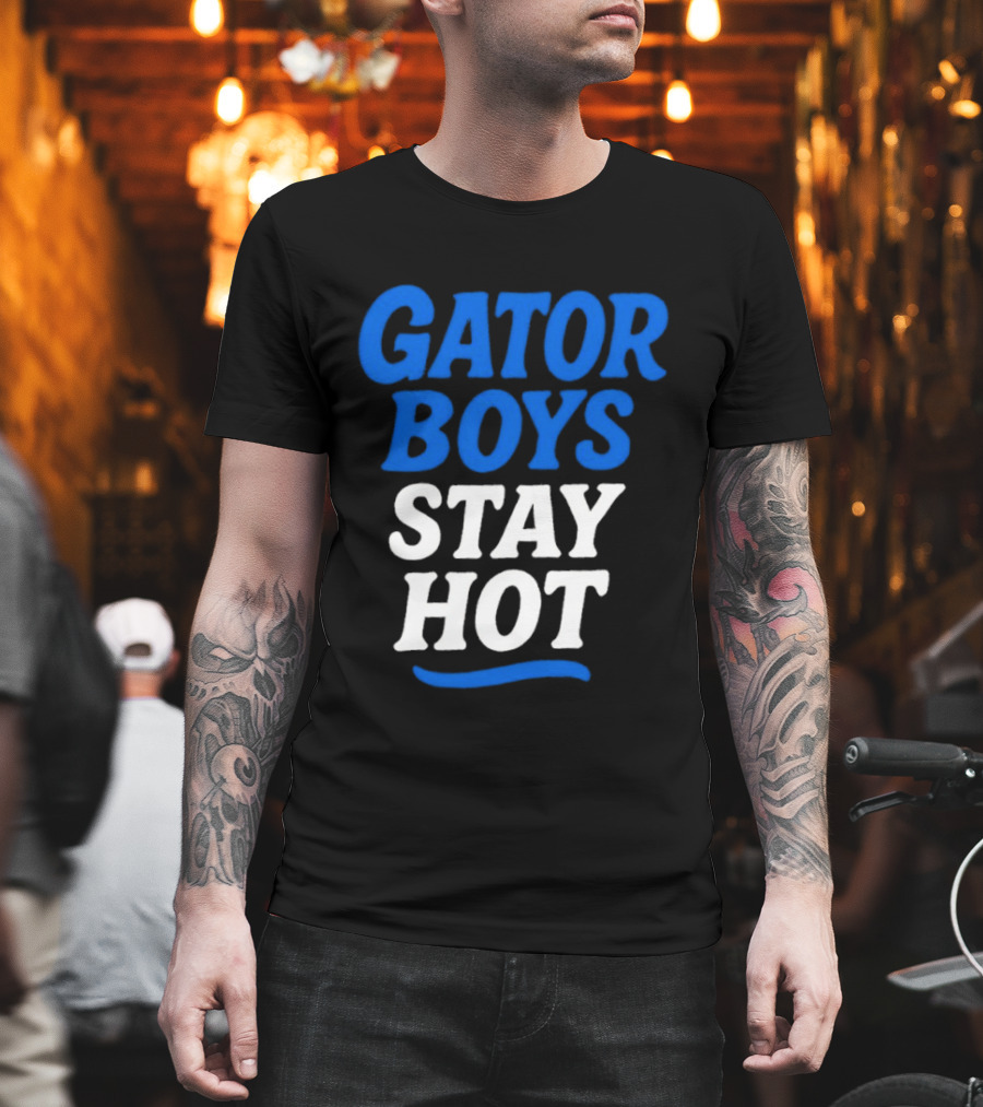 Florida Gator Boys Stay Hot Blue And White T-Shirt