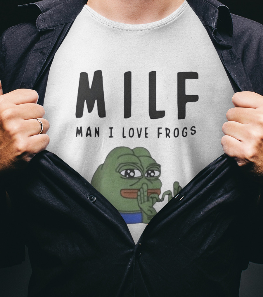 MILF Frog Meme Man I Love Frogs Heart T-Shirt