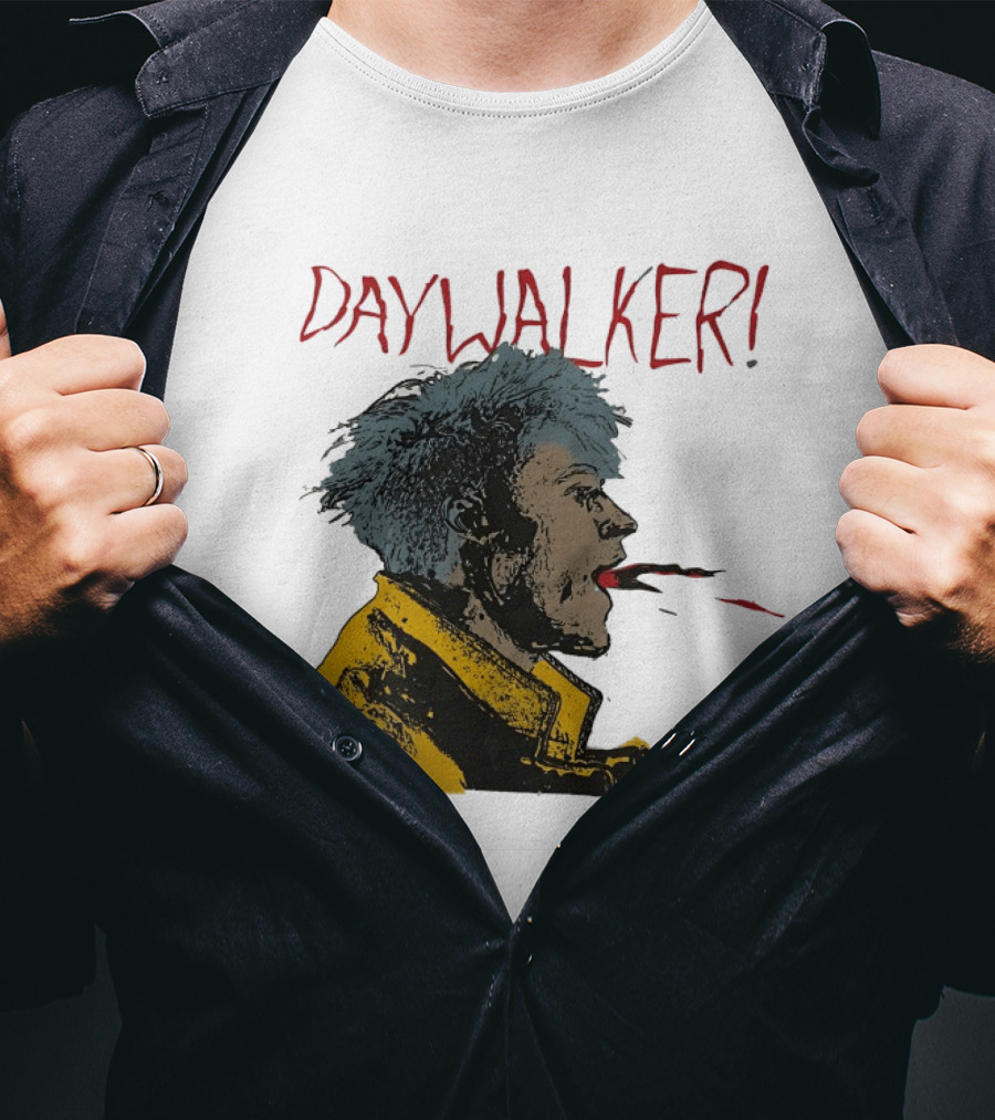 Machine Gun Kelly Daywalker Illustration With Character And Yellow Jacket T-Shirt