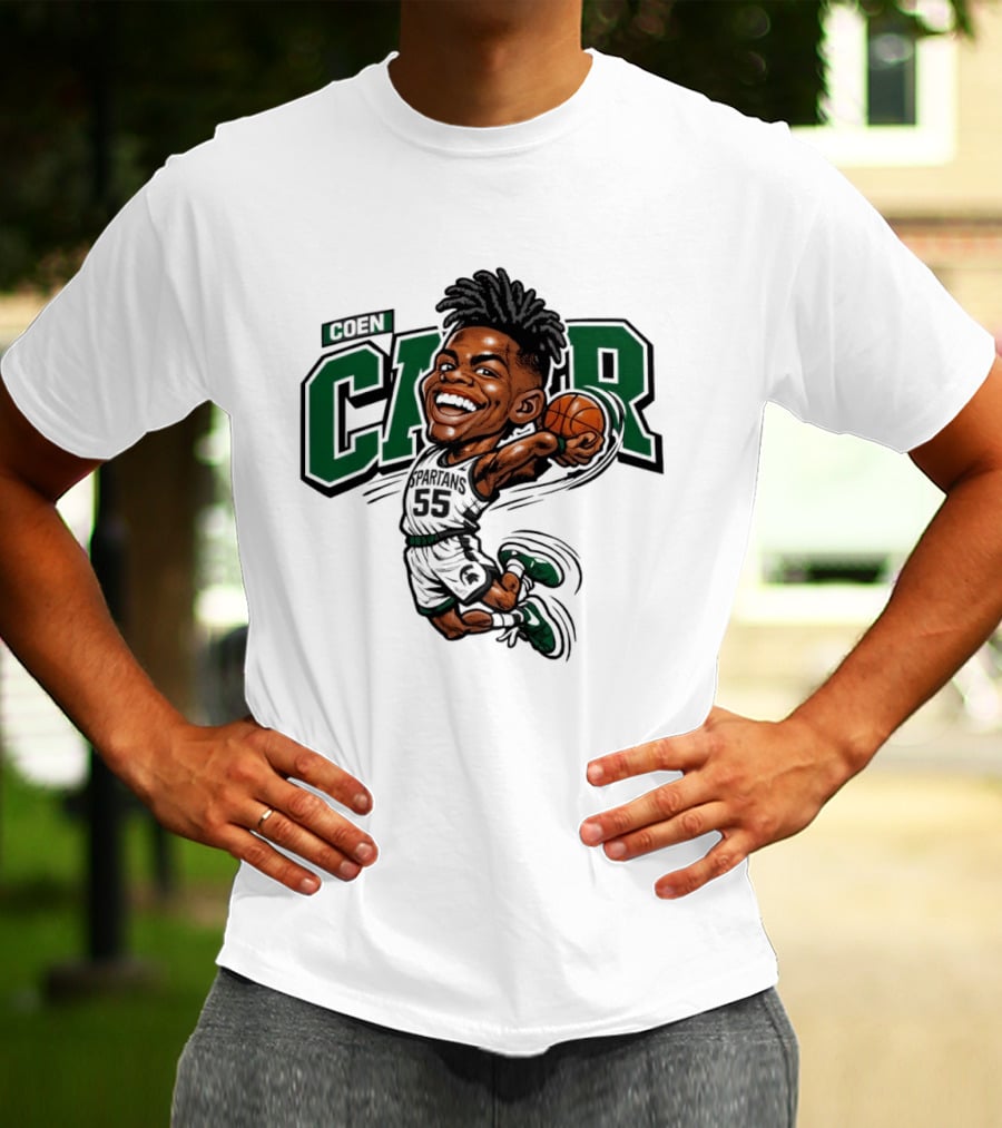 Coen Carr Caricature Basketball Player 55 Dunking Animation T-Shirt