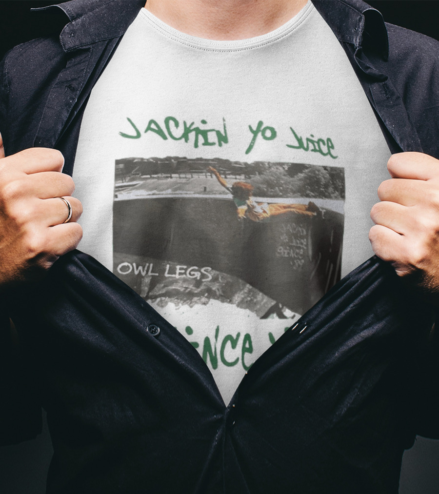 Jackin Yo Juice Since 1989 Owl Legs Skateboarding T-Shirt