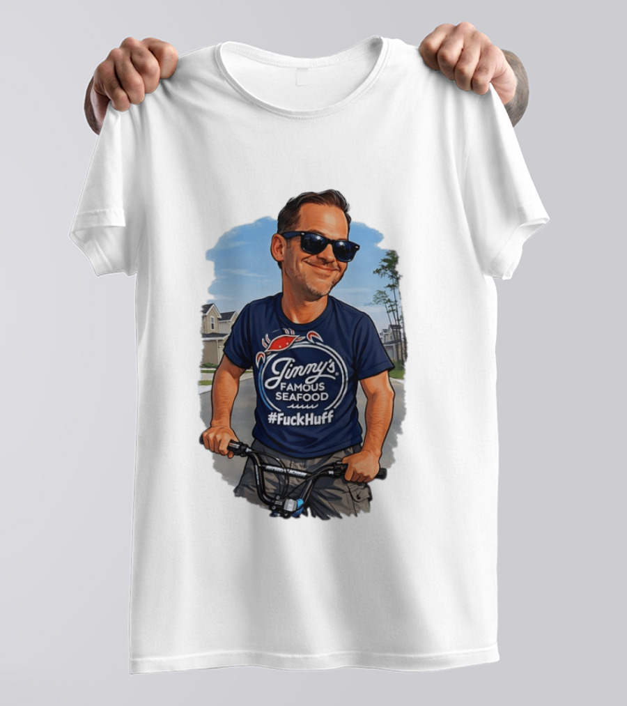 Jinny's Famous Seafood #FckHuff Bold Catchy Phrase T-Shirt