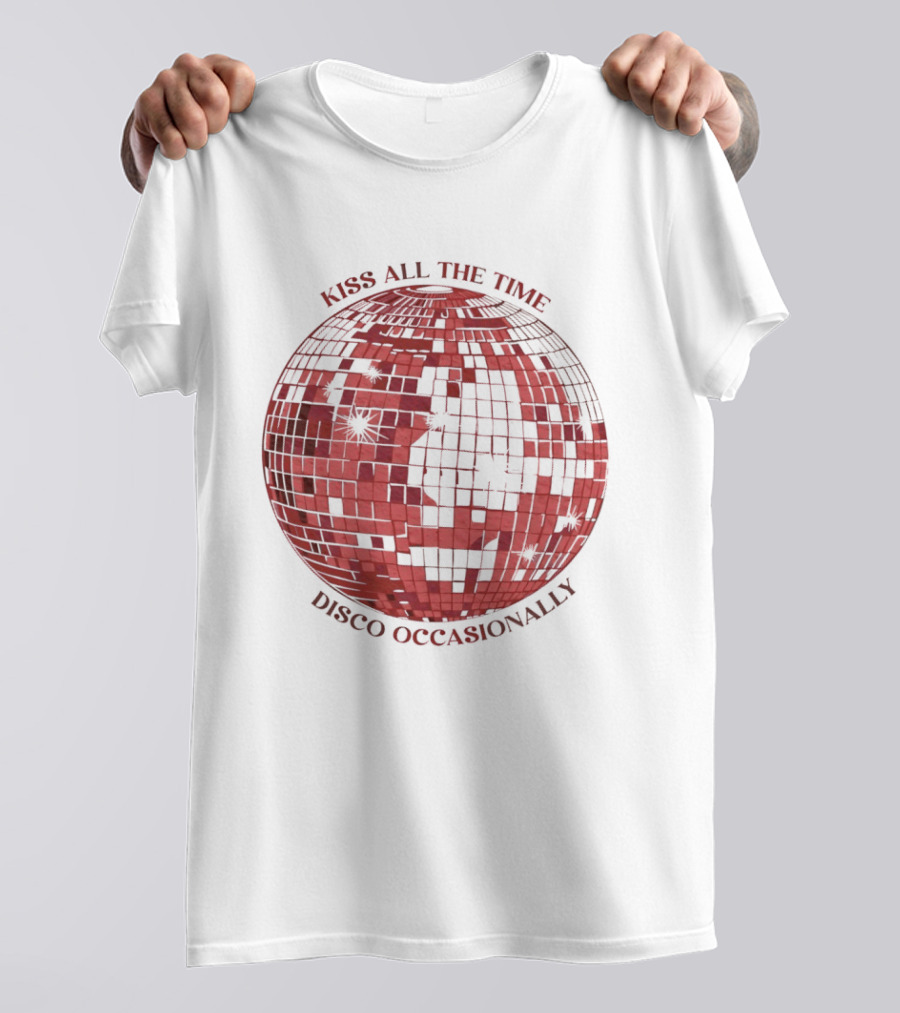 Kiss All The Time Disco Occasionally Disco Ball Bella T-Shirt