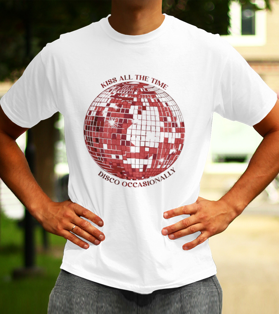 Kiss All The Time Disco Occasionally Disco Ball Bella T-Shirt