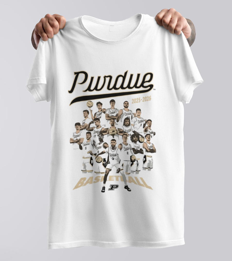 Purdue Boilermakers Basketball Team 2025 2026 Season Highlights T-Shirt
