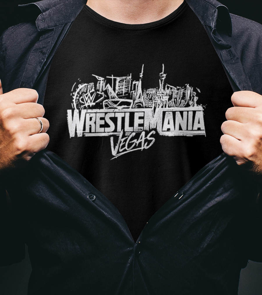WWE Wrestlemania 42 Vegas 2026 Las Vegas Skyline Event T-Shirt
